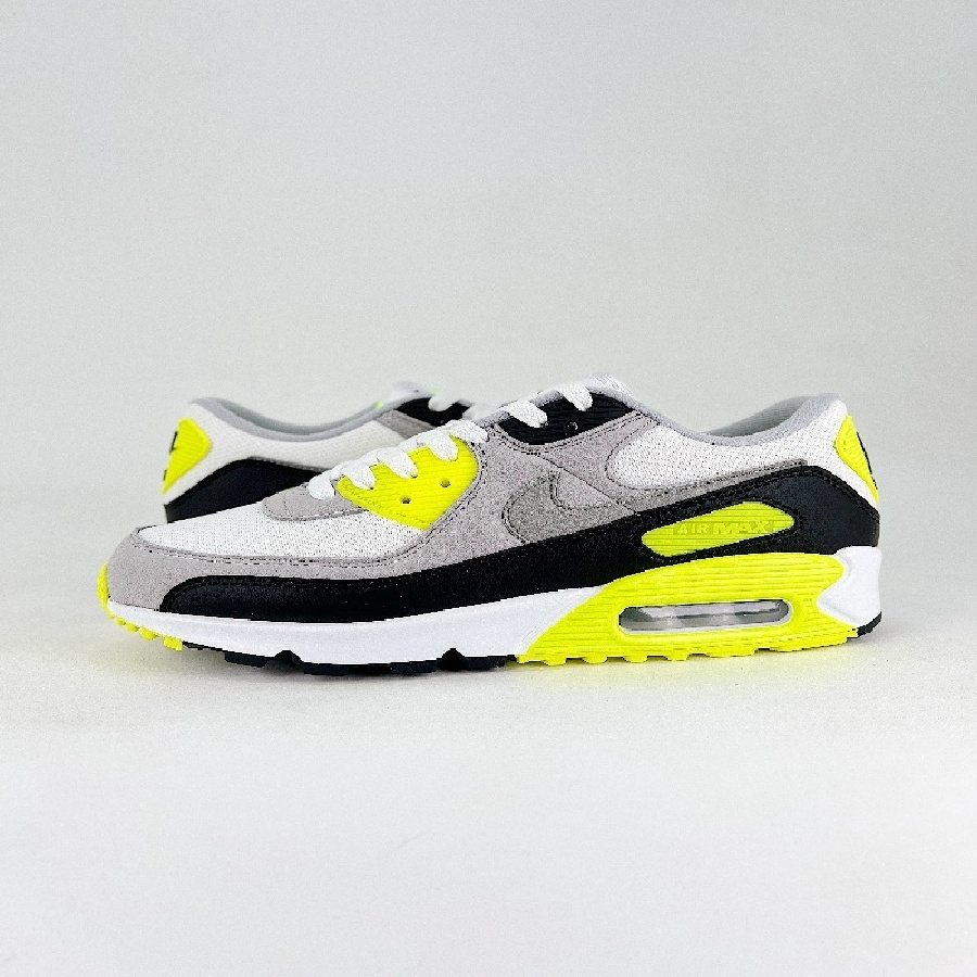Men's Running weapon Air Max 90 White/Black/Yellow/Grey Shoes 0102